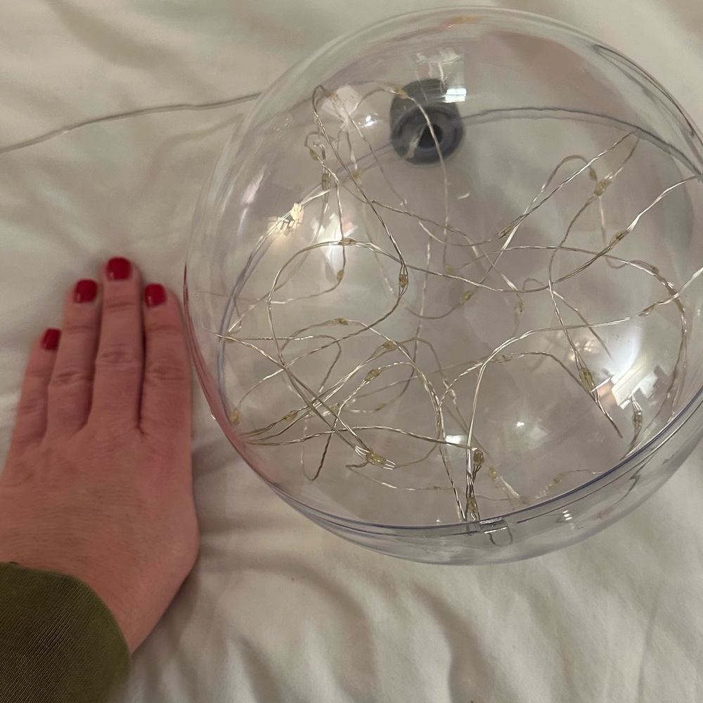 Clear Glass Globes with String Lights
